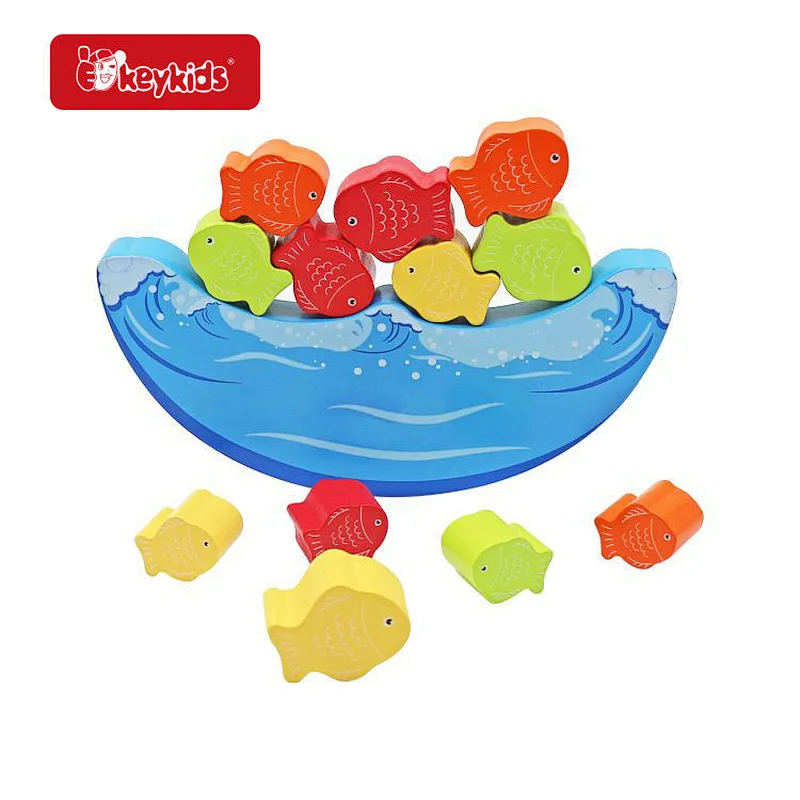 Wholesale Early Educational Balancing Game Wooden Stacking Blocks For Kids W11F115